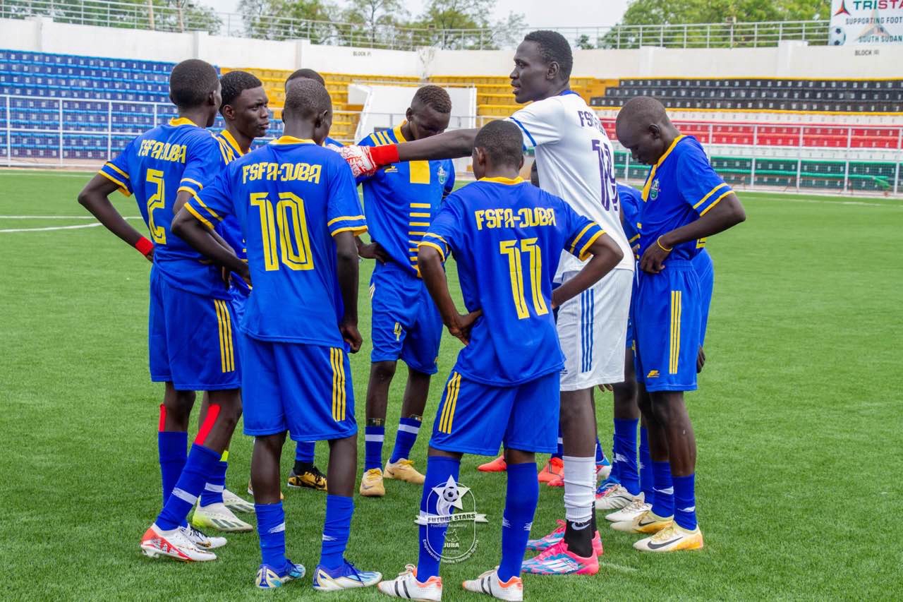 Young Future Stars Football Academy players before a match