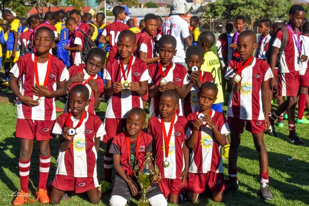 Swallows FC youth players after winning a tournament