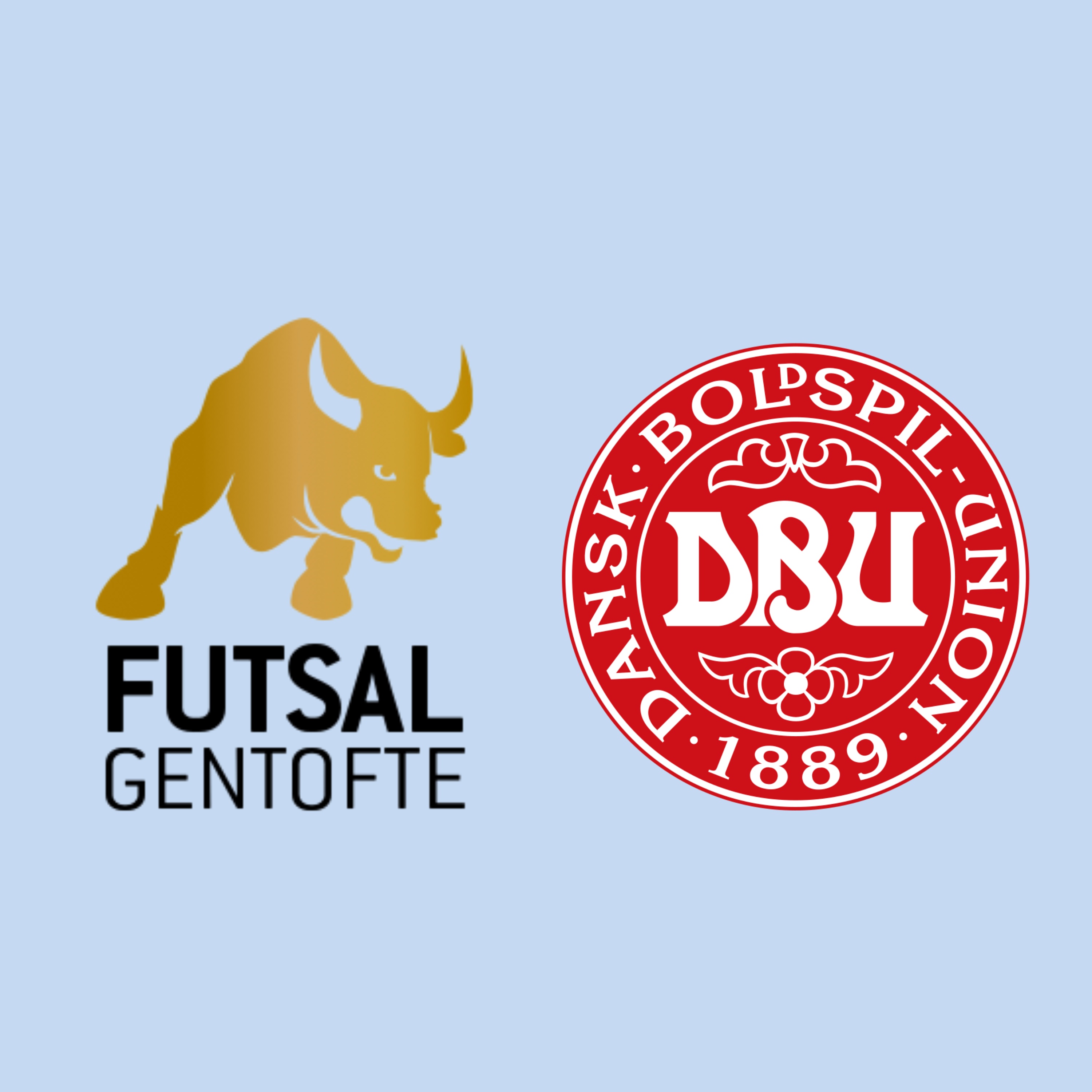 Futsal Gentofte Logo and Danish FA (DBU) logo