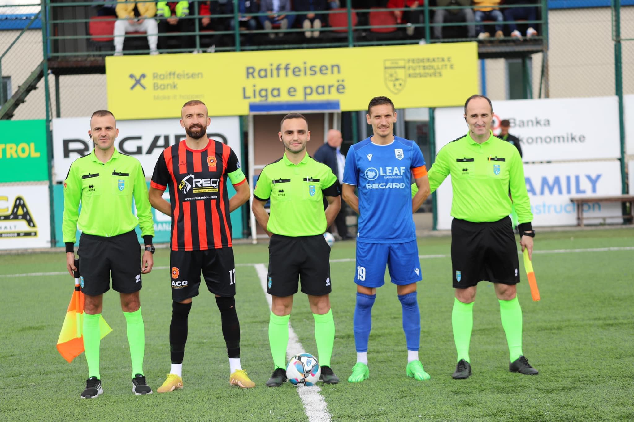 Besart Osmani, referee, in a Kosovo First Football League match