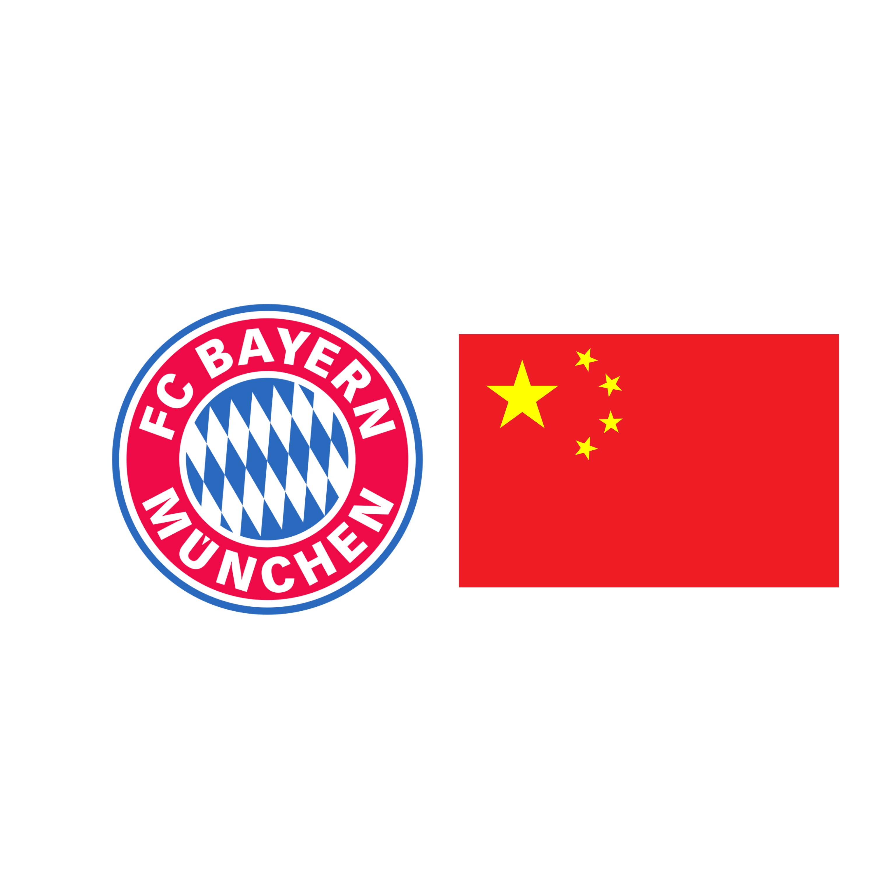 FC Bayern Munich Logo, PR China Flag