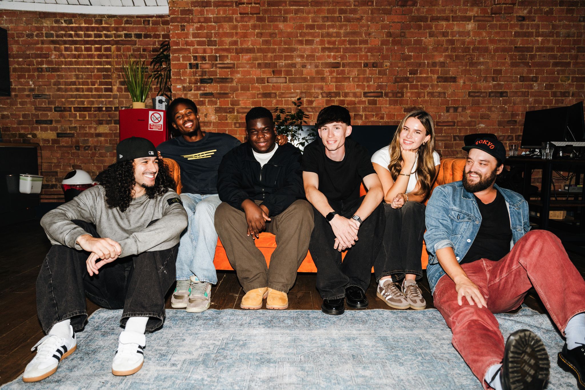 Footballer Fits founder Jordan Clarke with the Footballer Fits team