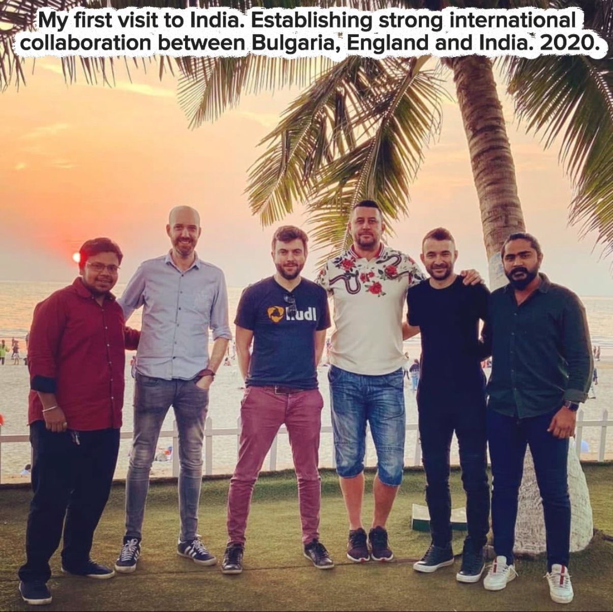 Hristo Banchev on his first visit to the Hudl office in India, 2020
