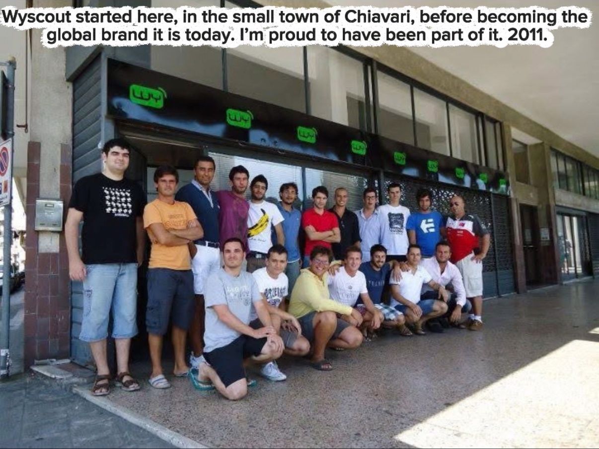 The first Wyscout office in Chiavari, Italy, 2011