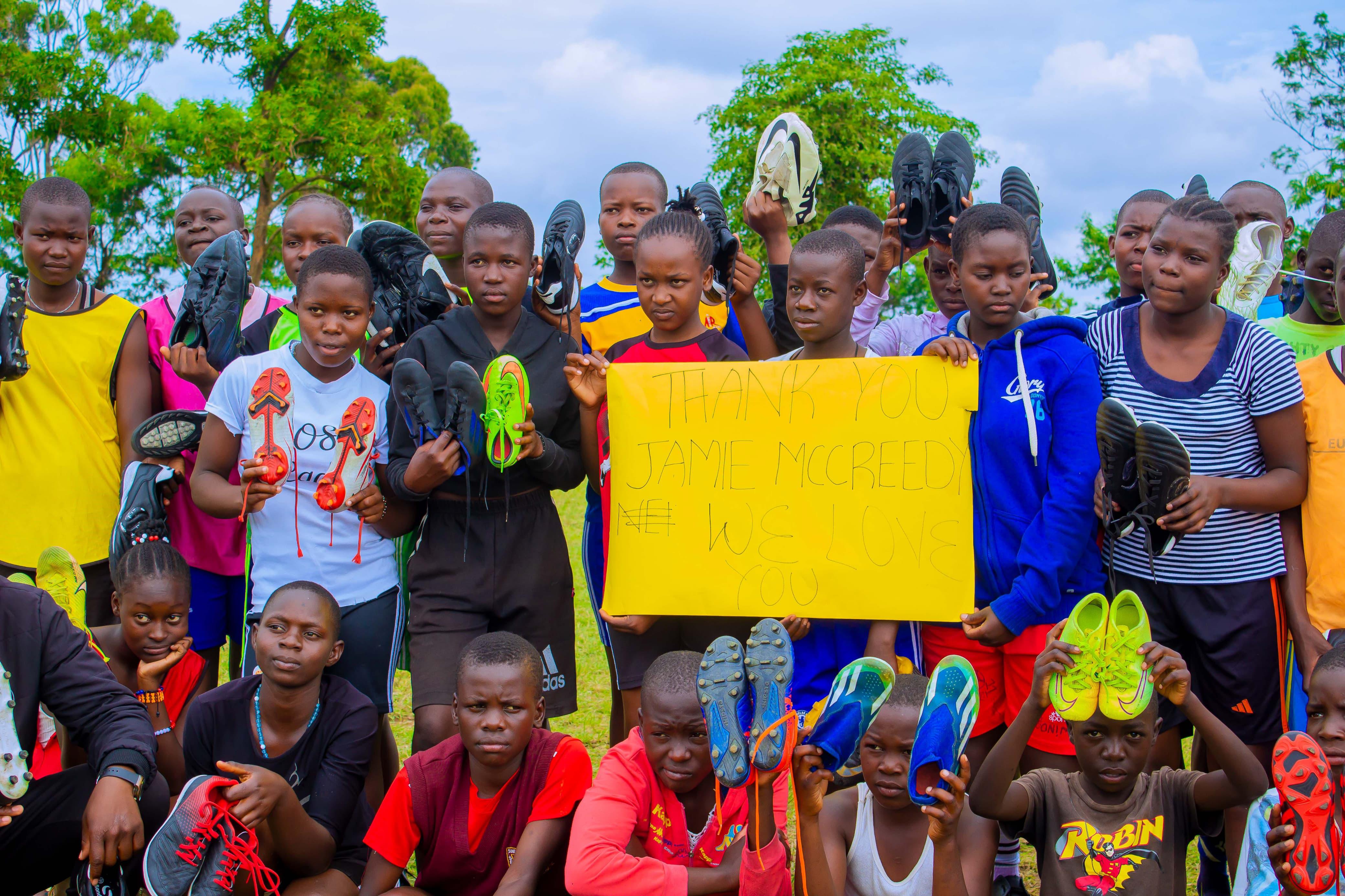 Journalist and radio presenter Jamie McCreedy with his charity efforts in Kenya