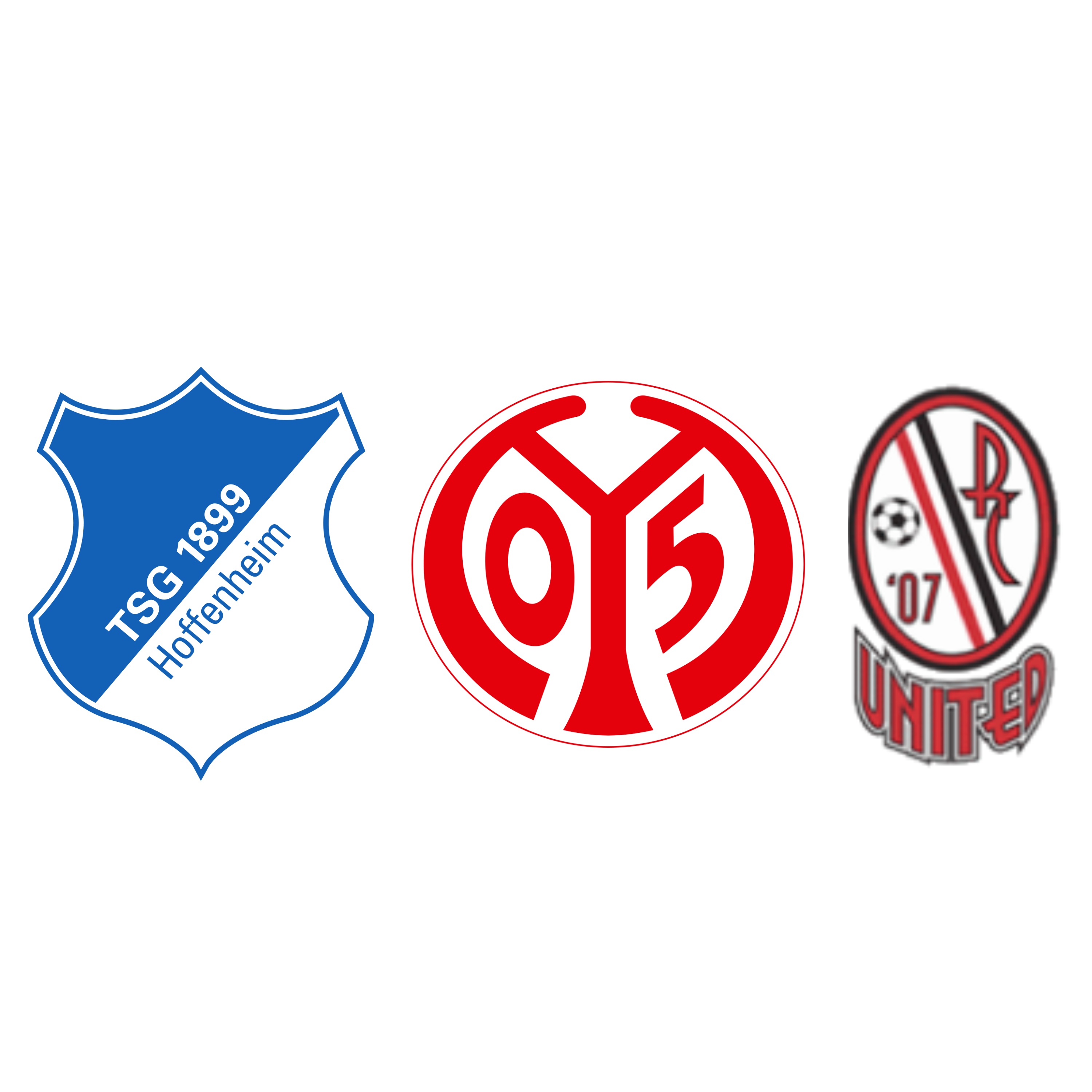 Hoffenheim Logo, Mainz 05 Logo, Rocket City United Logo