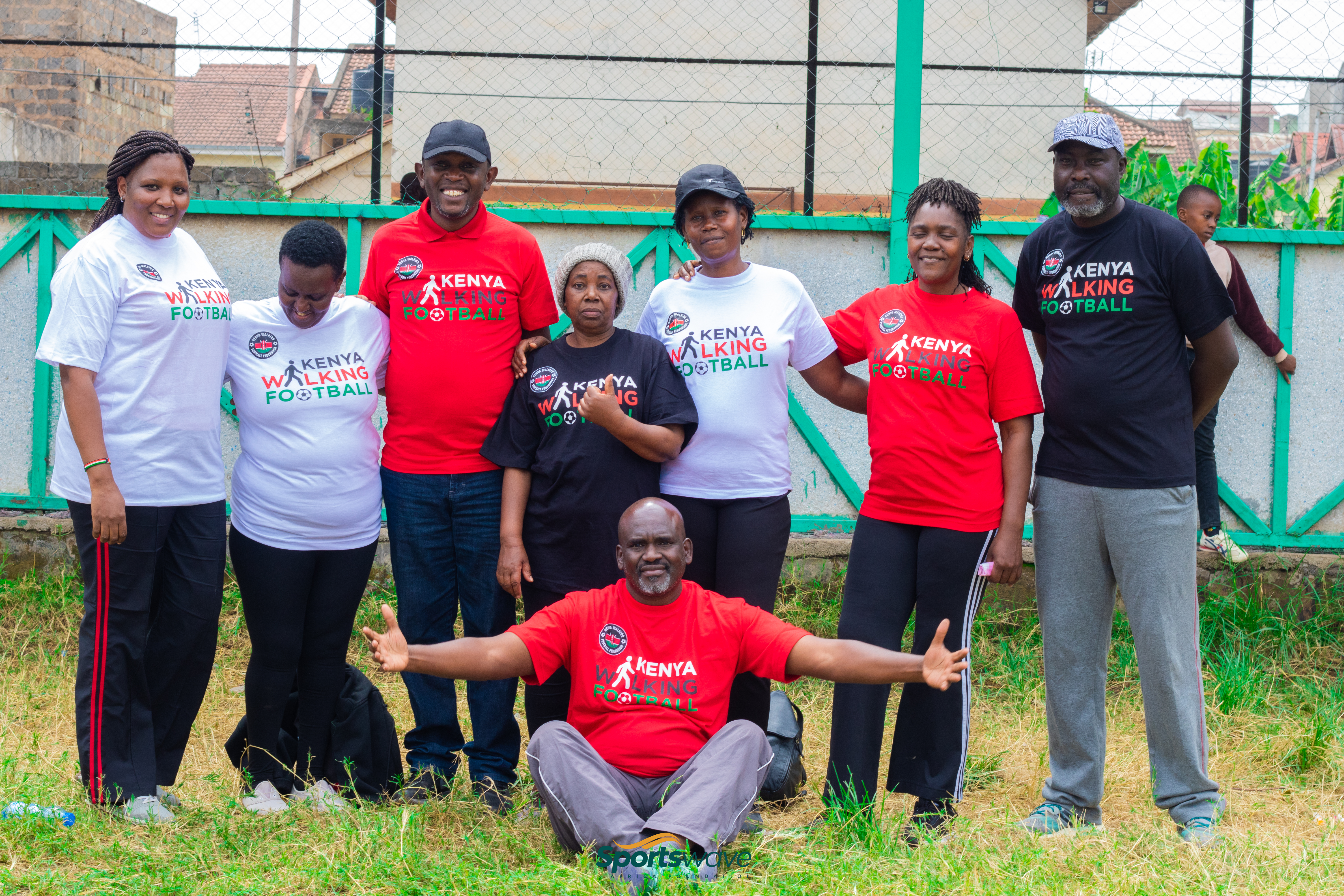 Kenya Walking Football Federation President Kiarie Mwangi at a KWFF event