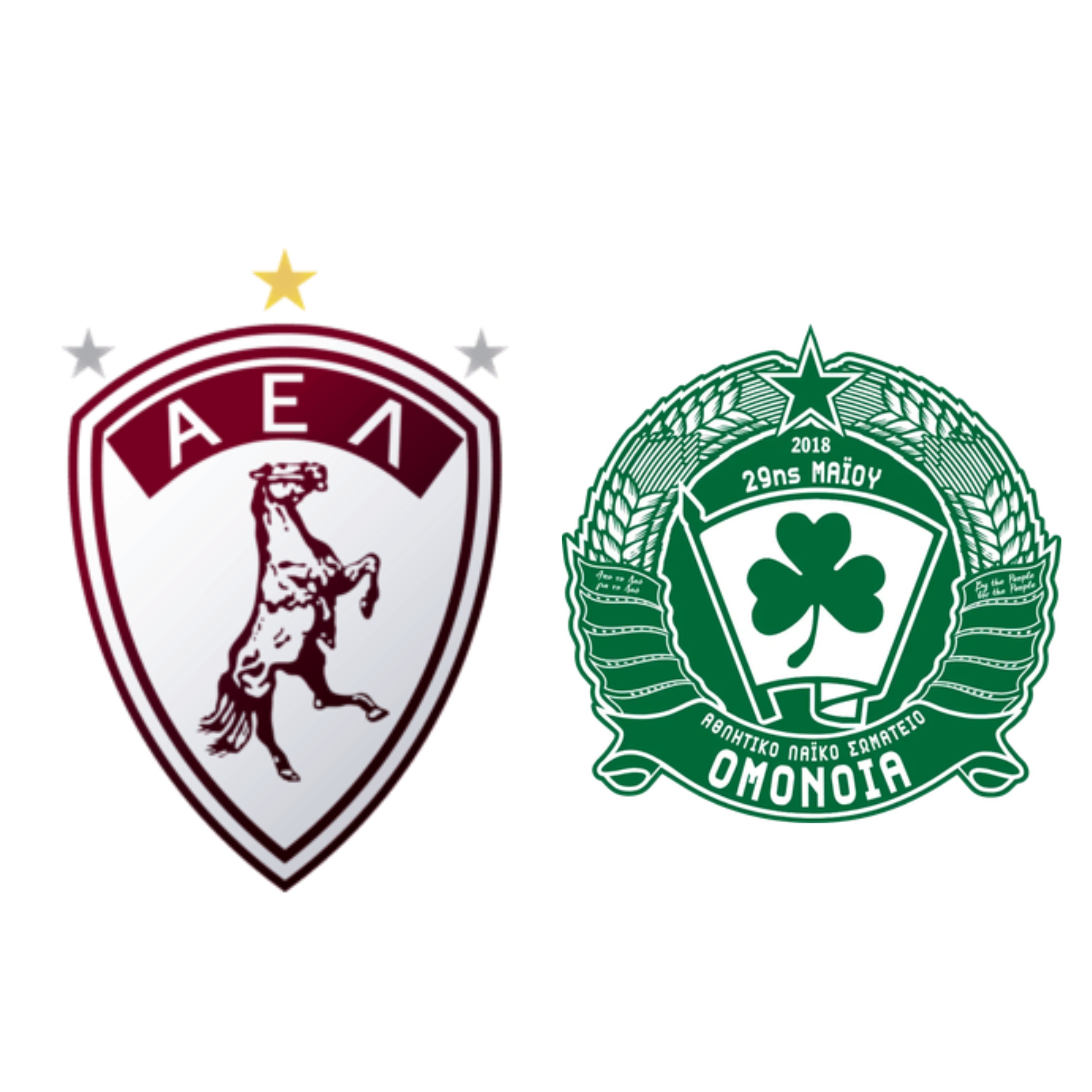 AEL Larissa Logo, Omonia 29m Logo, Omonoia 29m Logo