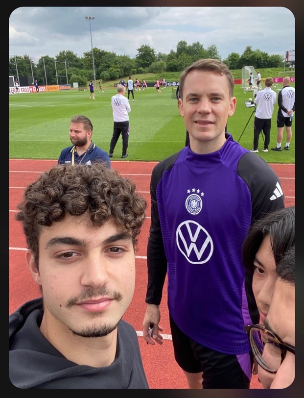 at Germany training with Manuel Neuer in Herzogenaurach