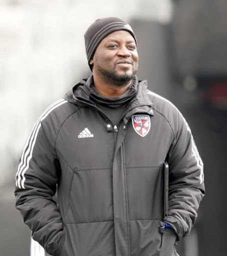 Mattar M'Boge during his time as a coach at Loudoun United