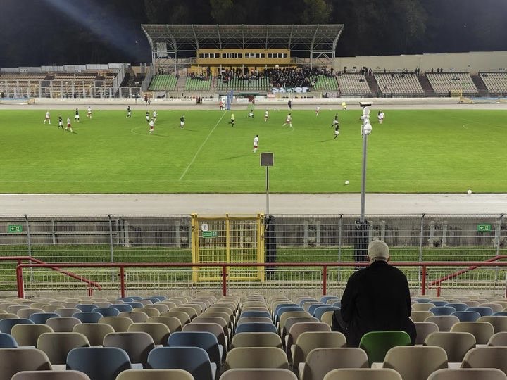 Robert Saganowski scouting at a match in Poland's 5th division